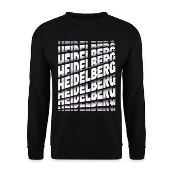 Heidelberg Deutschland Stadt Schrift Skyline - Unisex Pullover - Schwarz - Vorne - Alina (178cm) & Michal (187cm)