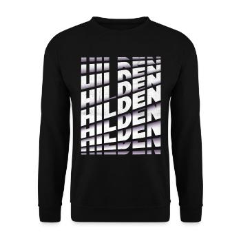 Hilden Germany City Font Skyline Home - Unisex Sweatshirt - black - Front - Alina (178cm) & Michal (187cm)