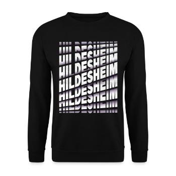 Hildesheim Allemagne City Font Skyline - Sweat-shirt Unisexe - noir - Devant - Alina (178cm) & Michal (187cm)