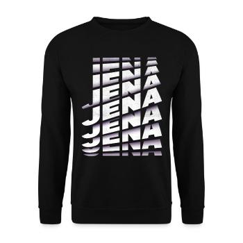 Jena Germany City Font Skyline Home - Unisex Sweatshirt - black - Front - Alina (178cm) & Michal (187cm)