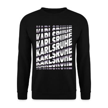 Karlsruhe Allemagne City Font Skyline Accueil - Sweat-shirt Unisexe - noir - Devant - Alina (178cm) & Michal (187cm)