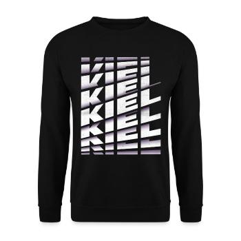 Kiel Germany City Font Skyline Home - Unisex Sweatshirt - black - Front - Alina (178cm) & Michal (187cm)