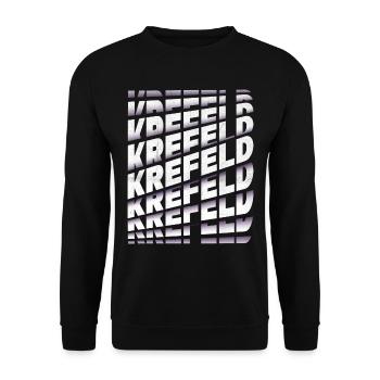 Krefeld Allemagne City Font Skyline Accueil - Sweat-shirt Unisexe - noir - Devant - Alina (178cm) & Michal (187cm)