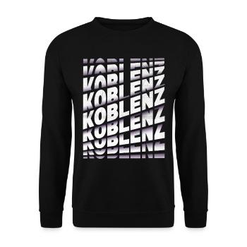 Koblenz Germany City Font Skyline Home - Unisex Sweatshirt - black - Front - Alina (178cm) & Michal (187cm)