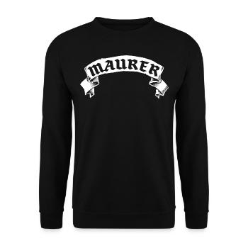 Maurer banderole - Unisex Pullover - Schwarz - Vorne - Alina (178cm) & Michal (187cm)