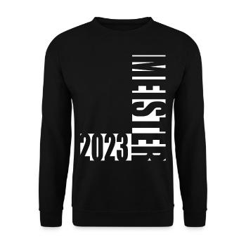Meister 2023 Aufstiegstrikot Aufstieg 23 - Unisex Pullover - Schwarz - Vorne - Alina (178cm) & Michal (187cm)