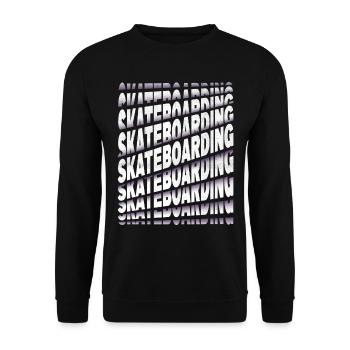 Skateboarding Skate Skater Skateboard Sk8 Font - Unisex Sweatshirt - black - Front - Alina (178cm) & Michal (187cm)