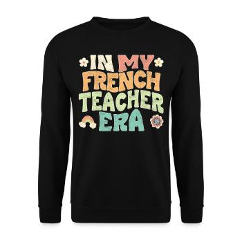 À l’époque de professeur de français - Sweat-shirt Unisexe - noir - Devant - Alina (178cm) & Michal (187cm)