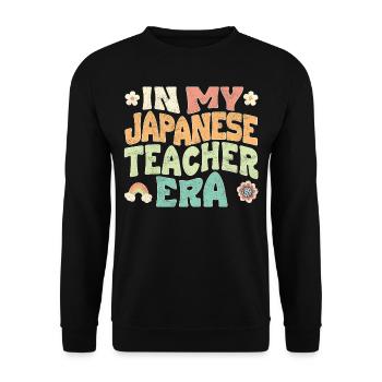 À l’époque de mon professeur de japonais - Sweat-shirt Unisexe - noir - Devant - Alina (178cm) & Michal (187cm)