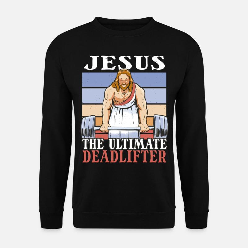 Jesus Den ultimative dødløfter - Gym dødløft - Unisex sweater - sort