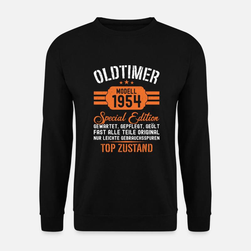 70. Geburtstag 70 Jahre Oldtimer Geschenk 1954 - Unisex Pullover - Schwarz