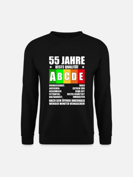 55 Jahre Feinste Qualität 55 Geburtstag - Unisex Pullover - Schwarz