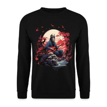 Guitare Oni - Sweat-shirt Unisexe - noir - Devant - Alina (178cm) & Michal (187cm)