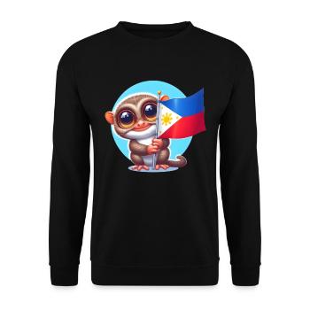 Tarsier Philippines - Sweat-shirt Unisexe - noir - Devant - Alina (178cm) & Michal (187cm)