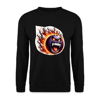 Feuer-Bowling - Unisex Pullover - Schwarz - Vorne - Alina (178cm) & Michal (187cm)