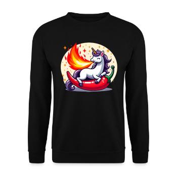 Unicorn Sharpness - Unisex Sweatshirt - black - Front - Alina (178cm) & Michal (187cm)