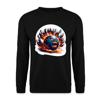 Feuer-Bowling - Unisex Pullover - Schwarz - Vorne - Alina (178cm) & Michal (187cm)