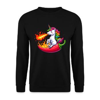 Unicorn Sharpness - Unisex Sweatshirt - black - Front - Alina (178cm) & Michal (187cm)