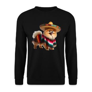 Cinco de Mayo Poméranie - Sweat-shirt Unisexe - noir - Devant - Alina (178cm) & Michal (187cm)