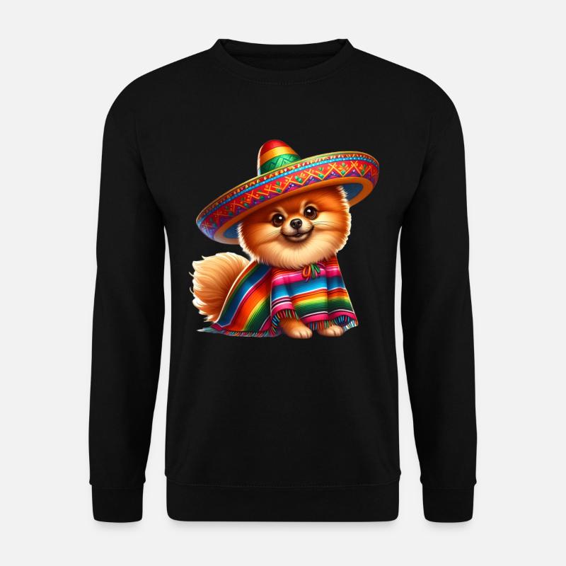 Cinco de Mayo Pomeranian - Unisex Sweatshirt - black