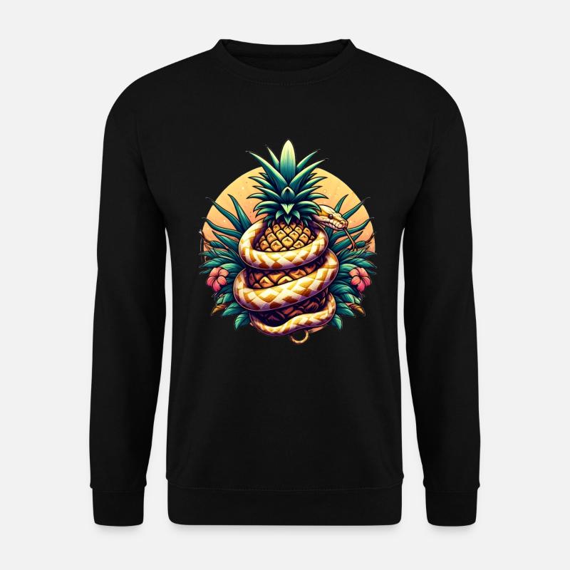 Python autour de l’ananas - Sweat-shirt Unisexe - noir