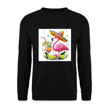 Cinco de Mayo Flamingo - Sweat-shirt Unisexe - noir - Devant - Alina (178cm) & Michal (187cm)