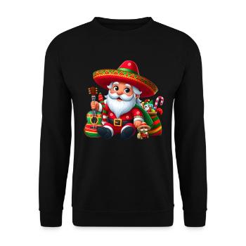 Père Noël du Cinco de Mayo - Sweat-shirt Unisexe - noir - Devant - Alina (178cm) & Michal (187cm)