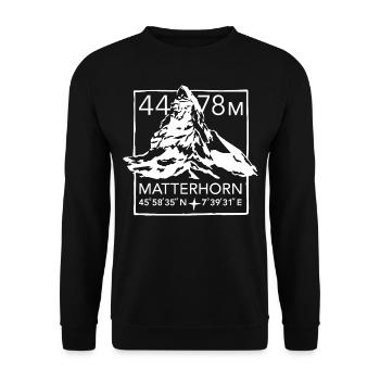 Randonnée souvenir Matterhorn Zermatt - Sweat-shirt Unisexe - noir - Devant - Alina (178cm) & Michal (187cm)