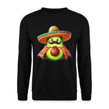 Cinco de Mayo Moustache à l’avocat - Sweat-shirt Unisexe - noir - Devant - Alina (178cm) & Michal (187cm)