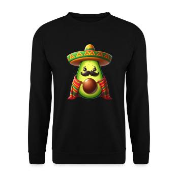 Cinco de Mayo Moustache à l’avocat - Sweat-shirt Unisexe - noir - Devant - Alina (178cm) & Michal (187cm)
