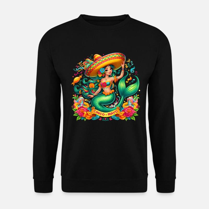 Jolie sirène Cinco de Mayo - Sweat-shirt Unisexe - noir