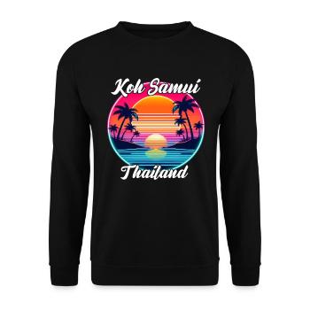 Sunset over Koh Samui - Unisex Sweatshirt - black - Front - Alina (178cm) & Michal (187cm)