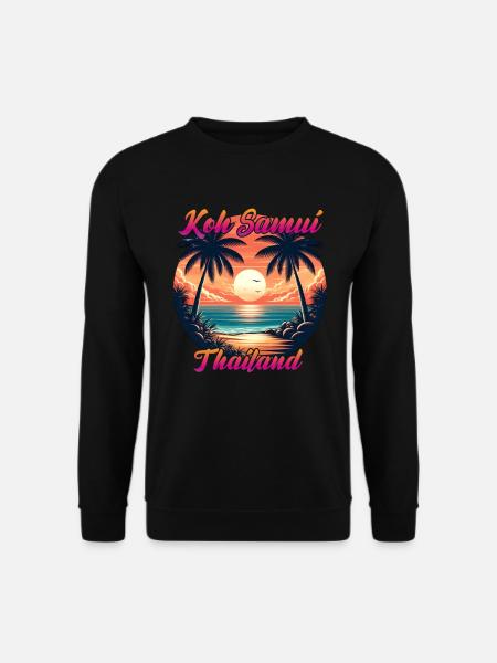 Sonnenuntergang über Koh Samui - Unisex Pullover - Schwarz