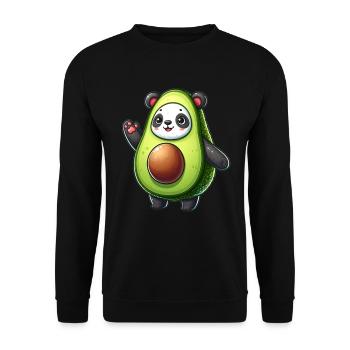 Panda en costume d’avocat - Sweat-shirt Unisexe - noir - Devant - Alina (178cm) & Michal (187cm)