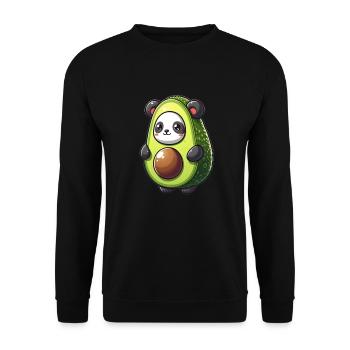 Panda en costume d’avocat - Sweat-shirt Unisexe - noir - Devant - Alina (178cm) & Michal (187cm)