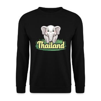 Fier éléphant de Thaïlande - Sweat-shirt Unisexe - noir - Devant - Alina (178cm) & Michal (187cm)