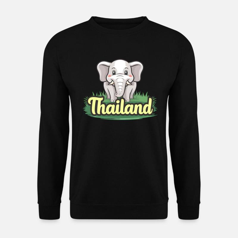 Proud elephant from Thailand - Unisex Sweatshirt - black