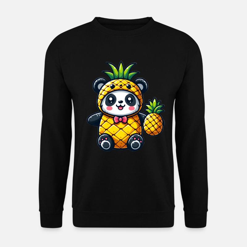 Panda in pineapple costume - Unisex Sweatshirt - black