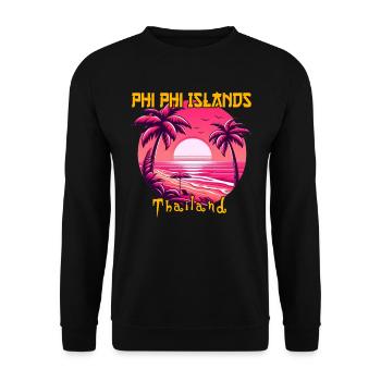 Coucher de soleil sur les îles Phi Phi - Sweat-shirt Unisexe - noir - Devant - Alina (178cm) & Michal (187cm)