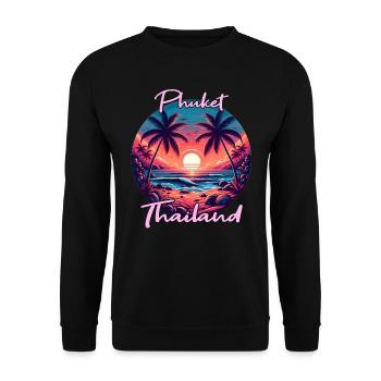 Sunset in Phuket - Unisex Sweatshirt - black - Front - Alina (178cm) & Michal (187cm)