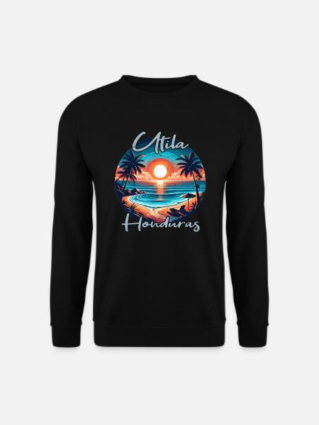 Sonnenuntergang in Utila, Honduras - Unisex Pullover - Schwarz