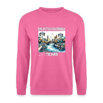 San Antonio Riverwalk, Texas - Unisex Pullover - Pink - Vorne