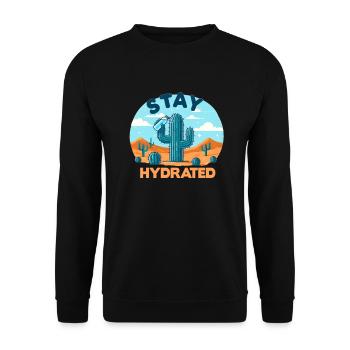 Cactus dans le désert - Sweat-shirt Unisexe - noir - Devant - Alina (178cm) & Michal (187cm)