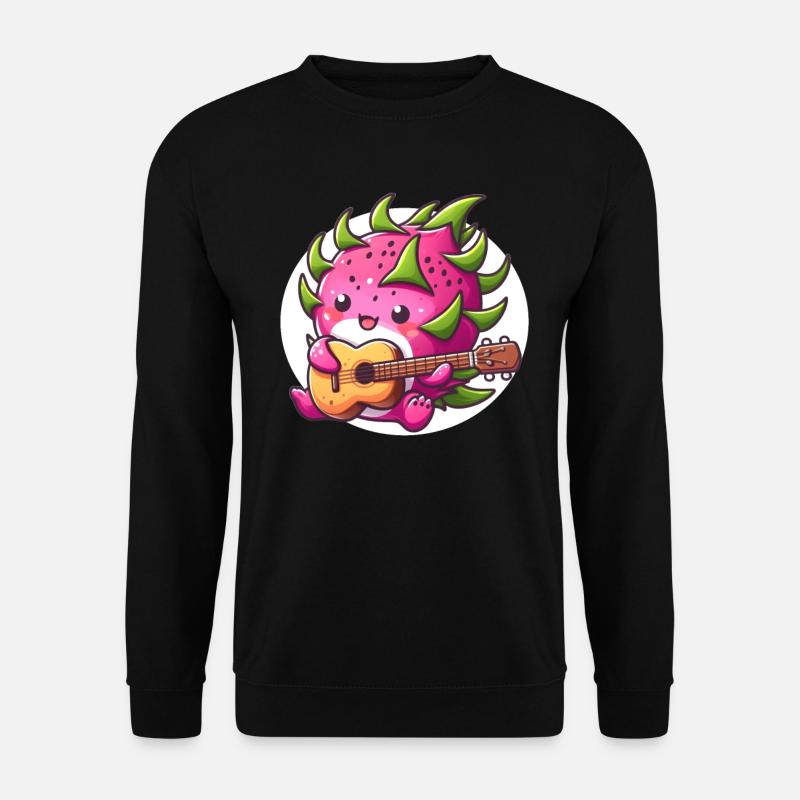 Dragon fruit plays guitar - Unisex Sweatshirt - black