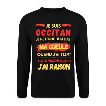 JE SUIS OCCITAN... - Sweat-shirt Unisexe - noir - Devant - Alina (178cm) & Michal (187cm)