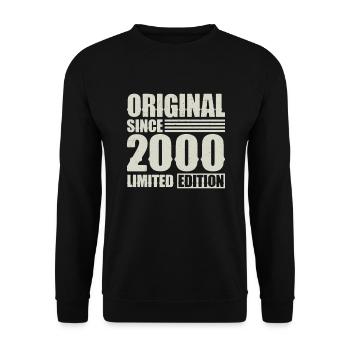 Original since 2000 Geburtstag 24 Jahre - Unisex Pullover - Schwarz - Vorne - Alina (178cm) & Michal (187cm)