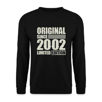 Original depuis 2002 Anniversaire 22 ans - Sweat-shirt Unisexe - noir - Devant - Alina (178cm) & Michal (187cm)