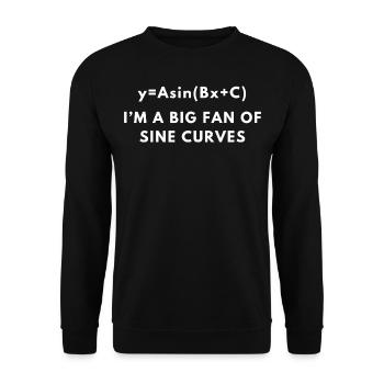 Funny Trigonometry Slogan | Geometry Teacher - Unisex Sweatshirt - black - Front - Alina (178cm) & Michal (187cm)