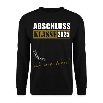 Abschlussklasse 2025 - Unisex Pullover - Schwarz - Vorne - Alina (178cm) & Michal (187cm)