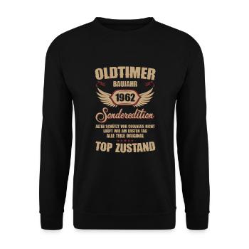62e anniversaire 62 ans de voiture classique 1962 - Sweat-shirt Unisexe - noir - Devant - Alina (178cm) & Michal (187cm)